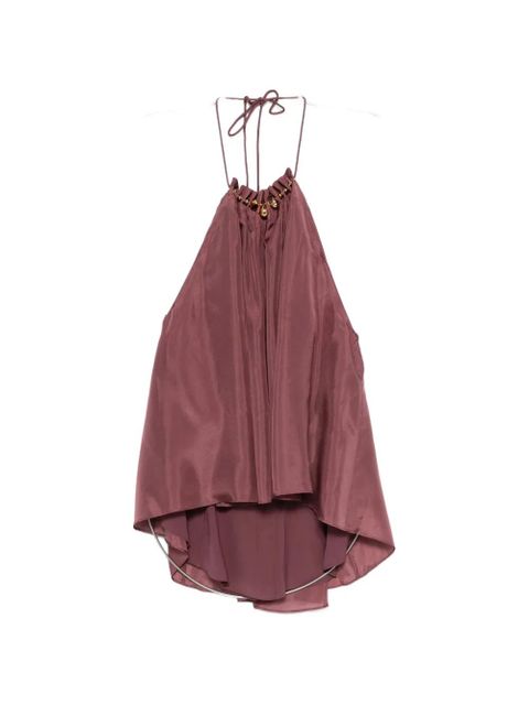 ZIMMERMANN ZIM ASTER GATHERED BEAD CAMI BLOUSE MUSK - Purple - zdjęcie produktu nr 1