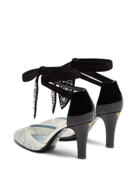 Valentino Garavani 85mm Foliefoliage pumps - White