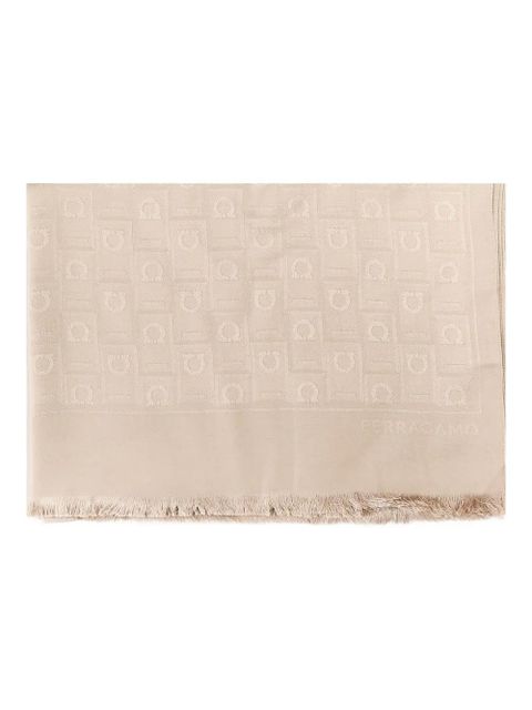 Ferragamo Gancini-pattern scarf - Neutrals - zdjęcie produktu nr 1