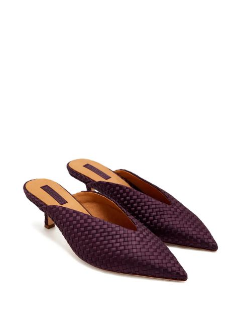 NAGHEDI woven-deisgn heeled mules - Purple