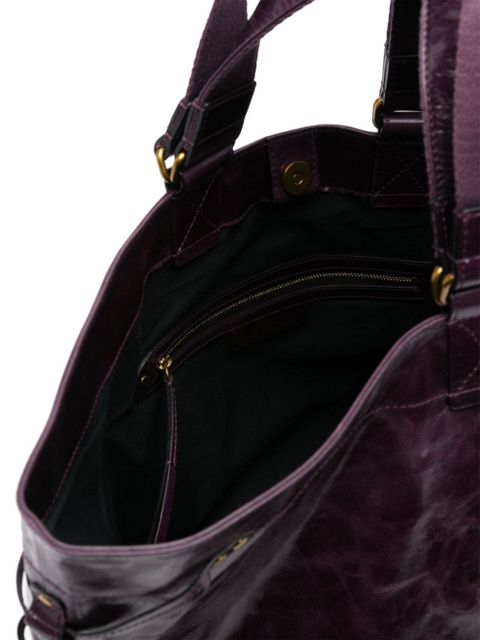 ISABEL MARANT Wardy leather tote bag - Purple