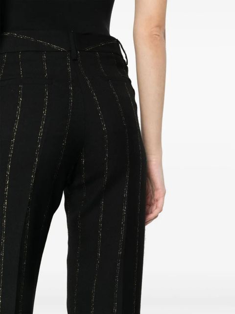 Alessandra Rich Lurex pinstriped trousers - Black