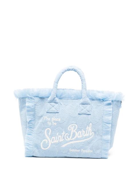MC2 Saint Barth fringed-trim tote bag - Blue - zdjęcie produktu nr 1