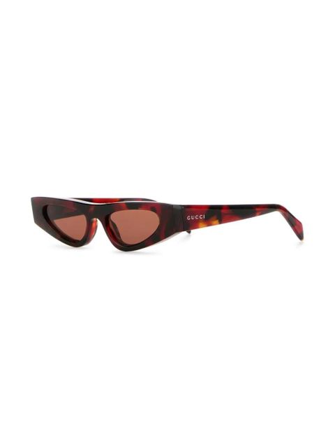 Gucci Eyewear cat-eye frame sunglasses - Red - zdjęcie produktu nr 2