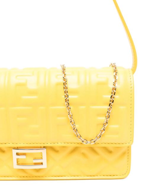 FENDI Wallet On Chain Baguette cross body bag - Yellow