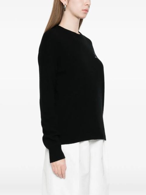 MC2 Saint Barth embroidery long-sleeved sweater - Black