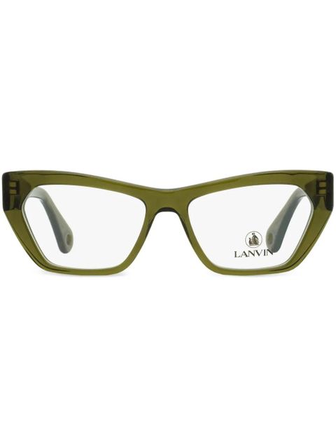 Lanvin rectangle-frame glasses - Green - zdjęcie produktu nr 1