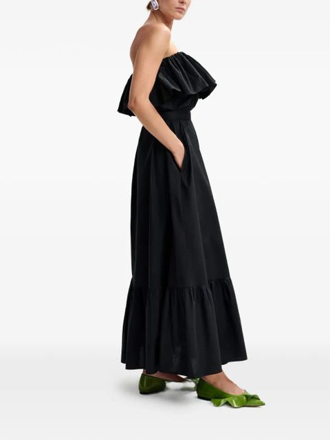 Essentiel Antwerp ruffled belted maxi dress - Black