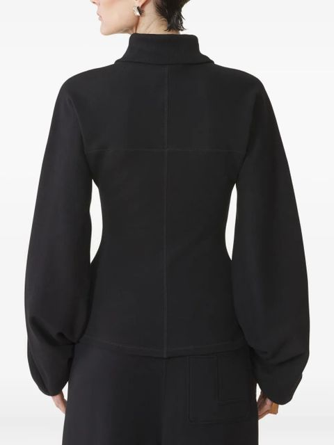Lanvin drawstring-cuff zip-front jacket - Black