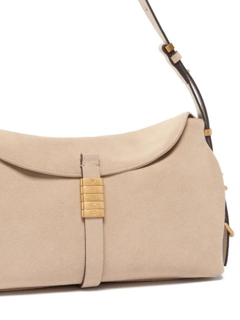 PINKO logo shoulder bag - Neutrals