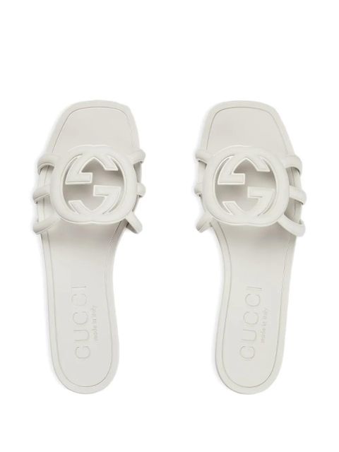 Gucci interlocking-logo sandals - Neutrals