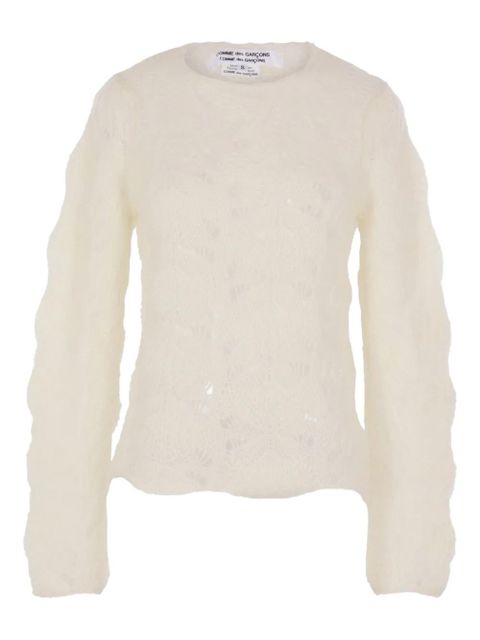 Comme Des Garçons open-work long-sleeve sweater - Neutrals - zdjęcie produktu nr 1