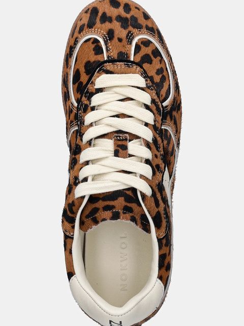 Nokwol sneakersy skórzane August damskie kolor brązowy August