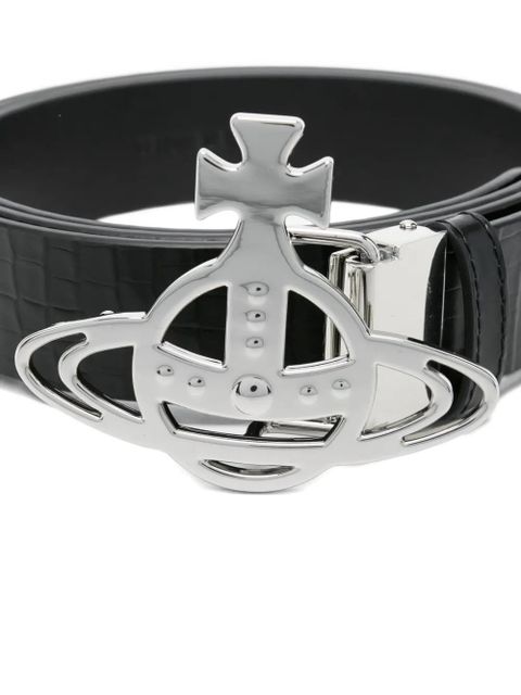 Vivienne Westwood orb-buckle leather belt - Black - zdjęcie produktu nr 2