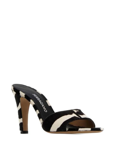 Ferragamo Tatiana zebra-print sandals - Black - zdjęcie produktu nr 2