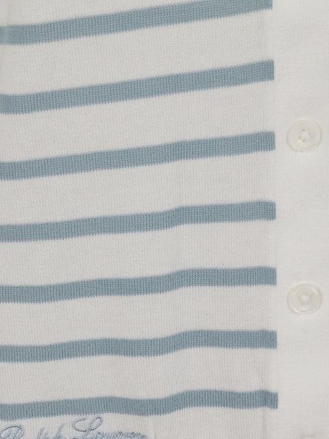 Lauren Ralph Lauren striped-pattern V-neck cardigan - White