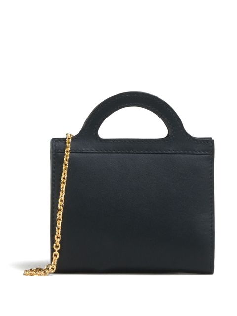 Marni Tropicalia leather wallet-on-chain - Black