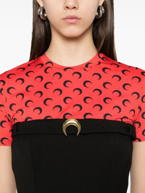 Marine Serre twill mini dress - Black