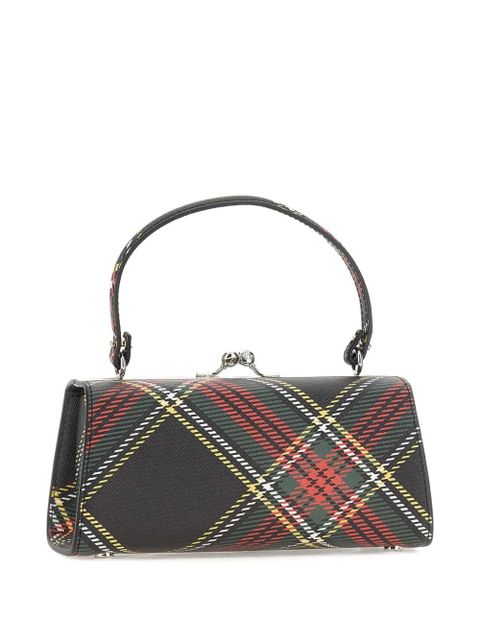 Vivienne Westwood Doll plaid-pattern top-handle tote bag - Black - zdjęcie produktu nr 2