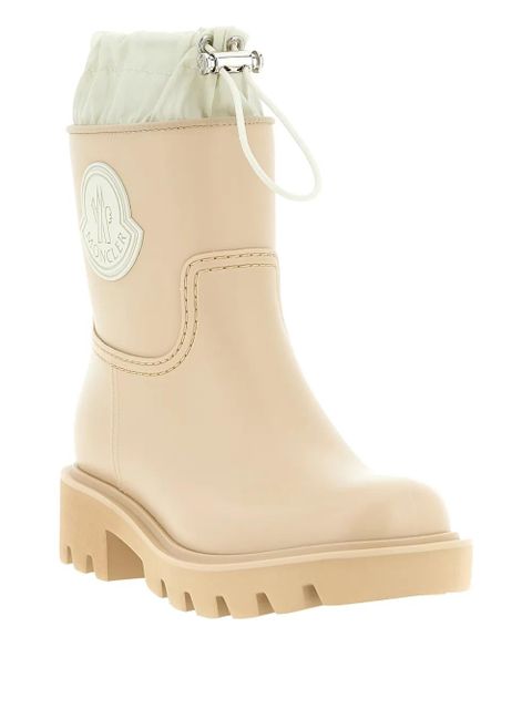 Moncler Kickstream drawstring logo-patch rain boots - Neutrals