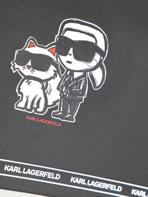 Karl Lagerfeld parasol IKON kolor czarny A2W50021 - zdjęcie produktu nr 2