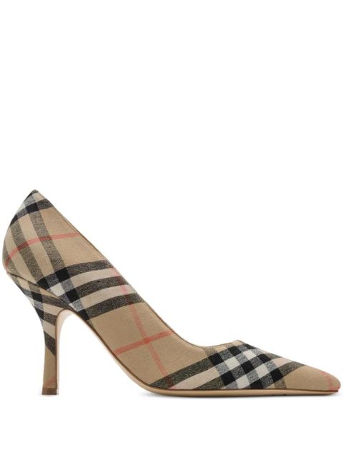 Burberry 90mm Dame checked pumps​ - Neutrals - zdjęcie produktu nr 1