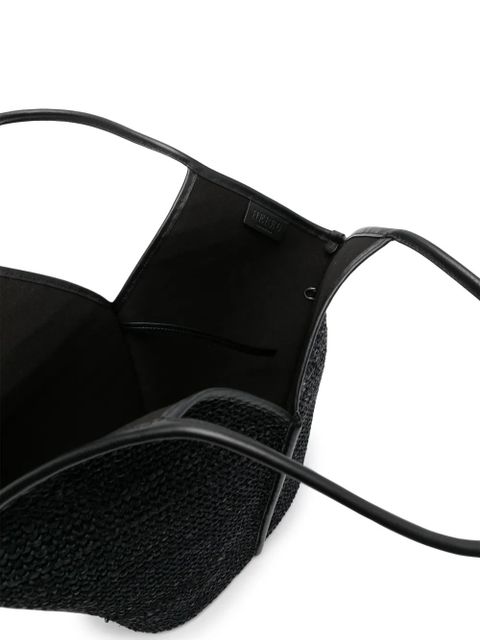 Hereu Calella raffia tote bag - Black