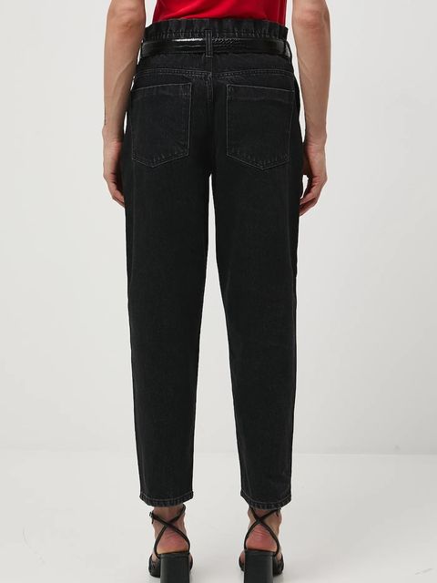 Medicine jeansy bawełniane damskie kolor czarny