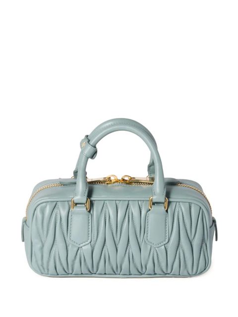 Miu Miu Arcadie matelassé tote bag - Green