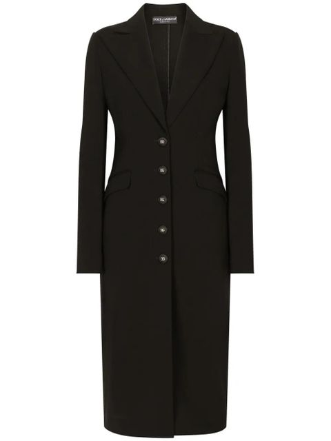 Dolce & Gabbana logo-button single-breasted coat - Black - zdjęcie produktu nr 1
