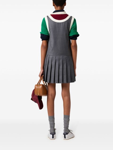 Miu Miu grisaille mini dress - Grey