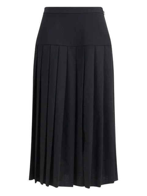 Alessandra Rich pleated midi skirt - Black