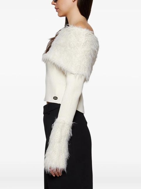 Jean Paul Gaultier ribbed hairy-detail sweater - Neutrals - zdjęcie produktu nr 1