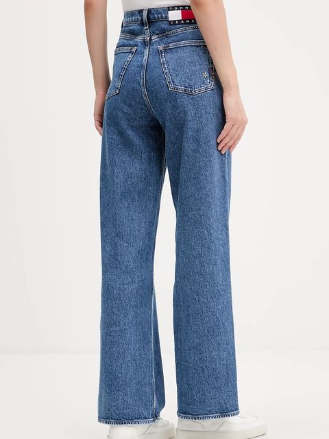 Tommy Jeans jeansy damskie kolor niebieski DW0DW21794