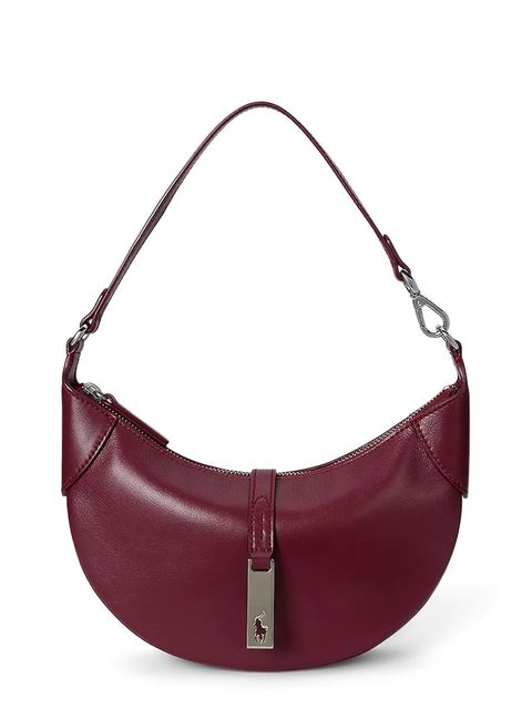 Polo Ralph Lauren torebka skórzana kolor bordowy 428871248 - zdjęcie produktu nr 1