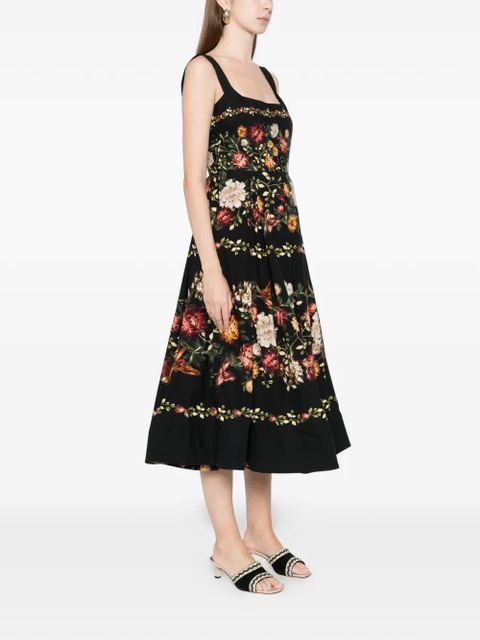 Agua By Agua Bendita Alcaparra Paramo strappy floral dress - Black