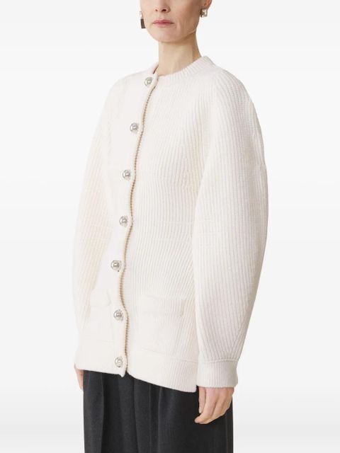 Lanvin ribbed button cardigan - Neutrals - zdjęcie produktu nr 2