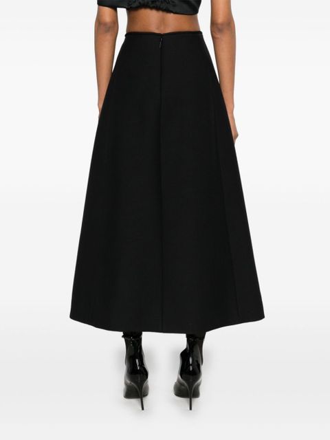Valentino Garavani bow-detailed midi skirt - Black