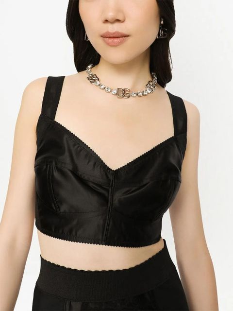 Dolce & Gabbana KIM DOLCE&GABBANA DG-logo rhinestone necklace - Silver - zdjęcie produktu nr 2