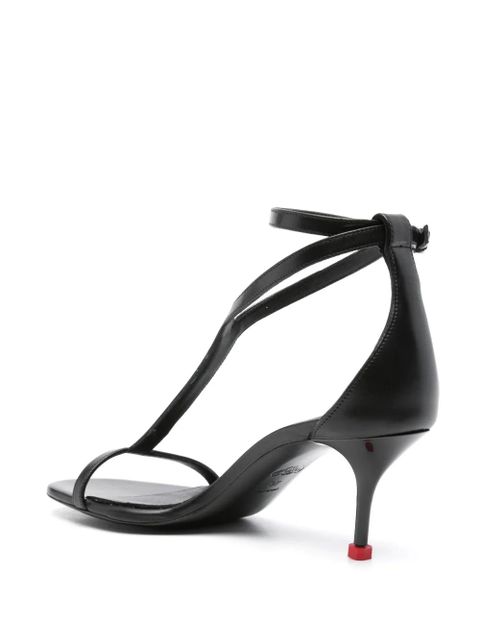 Alexander McQueen Harness 70mm leather sandals - Black