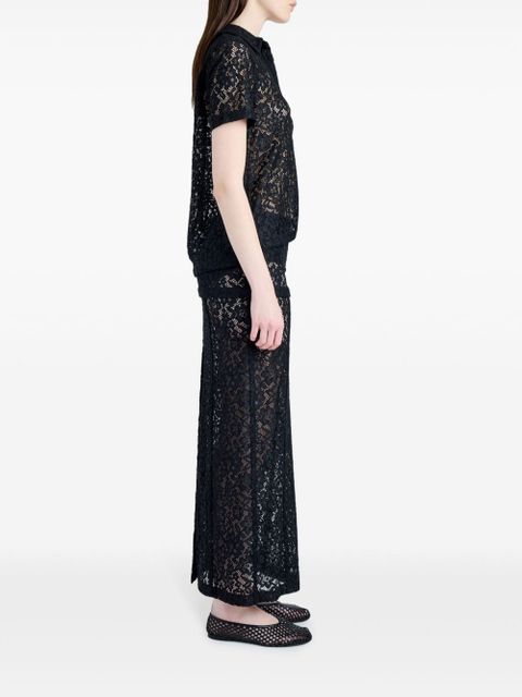 Proenza Schouler Kennedy polo top - Black - zdjęcie produktu nr 2