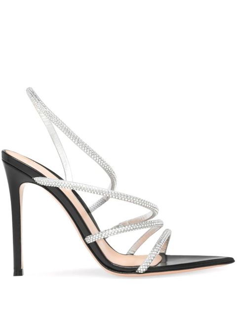 Gianvito Rossi 105mm Crystal Ettie sandals - Silver - zdjęcie produktu nr 1