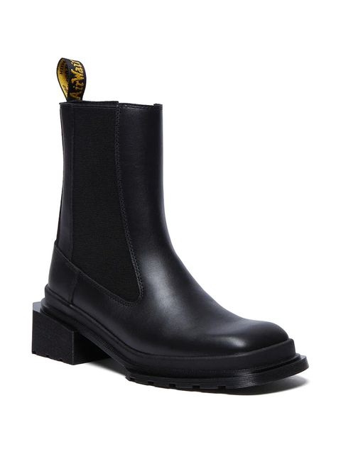 Dr. Martens botki skórzane Maybole Chelsea damskie kolor czarny na słupku DM32069001