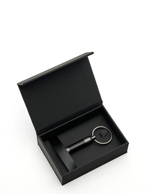 BOSS brelok do kluczy Rive Gun kolor szary