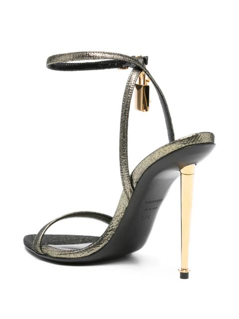 TOM FORD 115mm padlock stiletto heeled sandals - Gold - zdjęcie produktu nr 2
