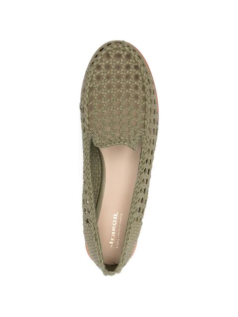 DRAGON DIFFUSION Dolly woven loafers - Green