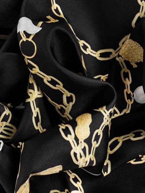 Givenchy chain-motif silk scarf - Black - zdjęcie produktu nr 2