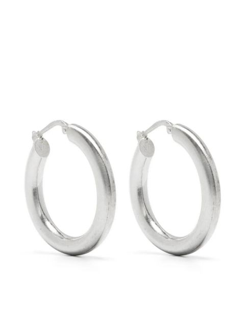 Jil Sander small hoop earrings - Silver - zdjęcie produktu nr 1