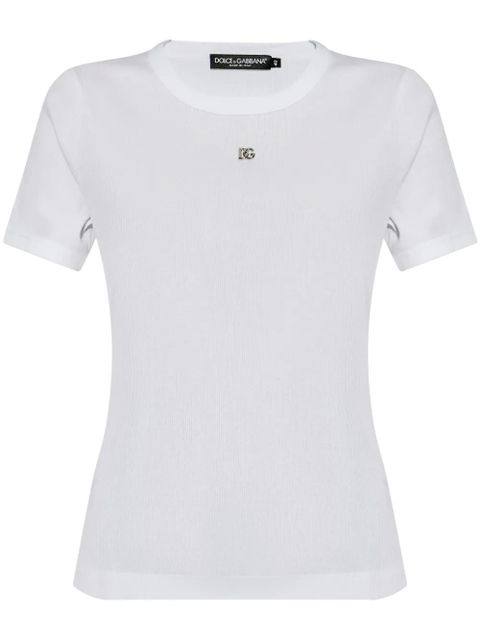Dolce & Gabbana logo-plaque T-shirt - White - zdjęcie produktu nr 1