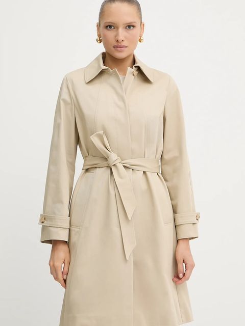 BOSS płaszcz damski kolor beżowy przejściowy 50543189 - zdjęcie produktu nr 1